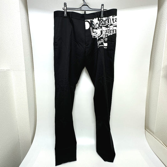 DSQUARED2 S74KB0236 Punk Print Stretch Apparel Pants, Men's Black, Polyester