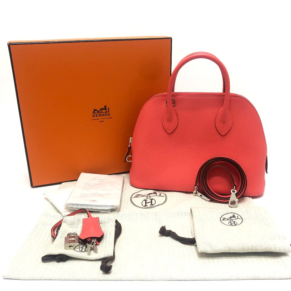 HERMES ボリード1923 25 ヴェルソ 2WAY カバン ショルダーバッグ シルバー金具 ハンドバッグ エバーカラー レディース ローズテキサス