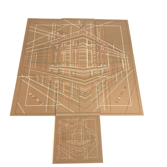 HERMES Puzzle Notebook Set of 10, Stationery, Notebook, Memo Pad, Interior Decor, Paper, Women's, Brown