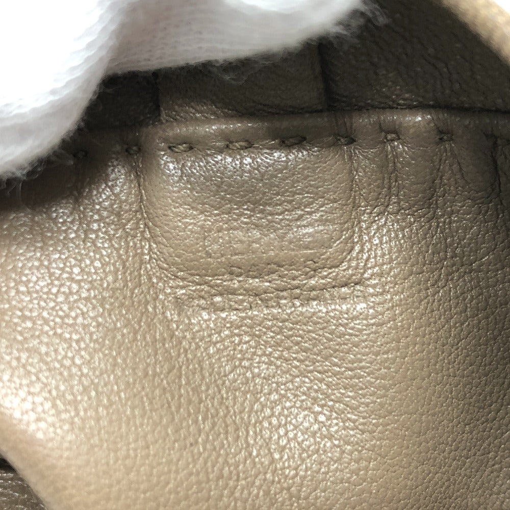 HERMES Crude Celle Shoulder Bag in Etoupe Brown Leather