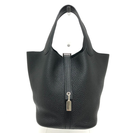HERMES ピコタンロックPM ピコタン ハンドバック バック ハンドバッグ レザー レディース ブラック - brandshop-reference