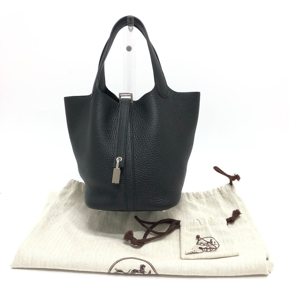 HERMES ピコタンロックPM ピコタン ハンドバック バック ハンドバッグ レザー レディース ブラック - brandshop-reference