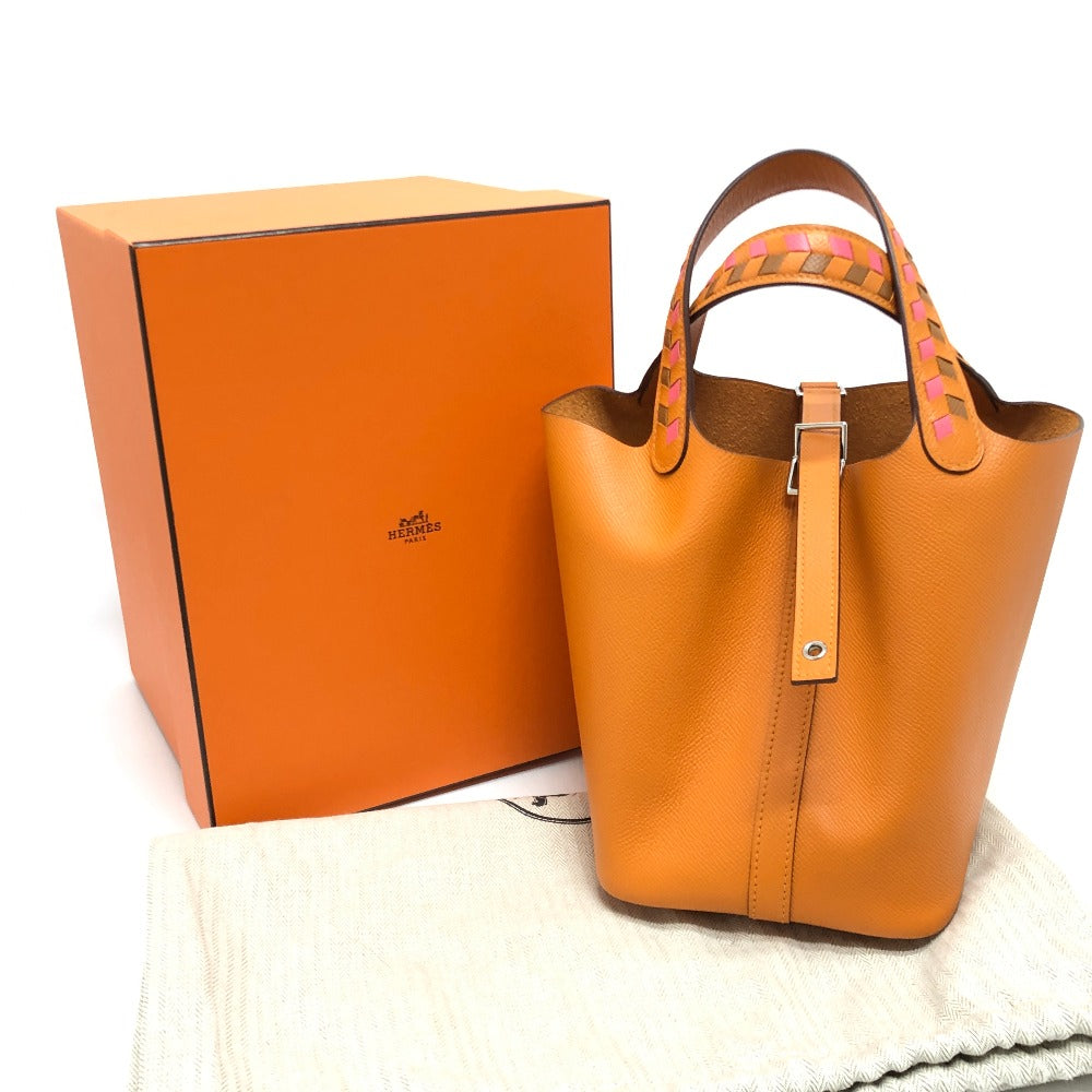 HERMES Picotin Lock PM Picotin Picotin Lock PM Tracesage Bag Handbag PM Handbag Epson Women's Apricot Orange