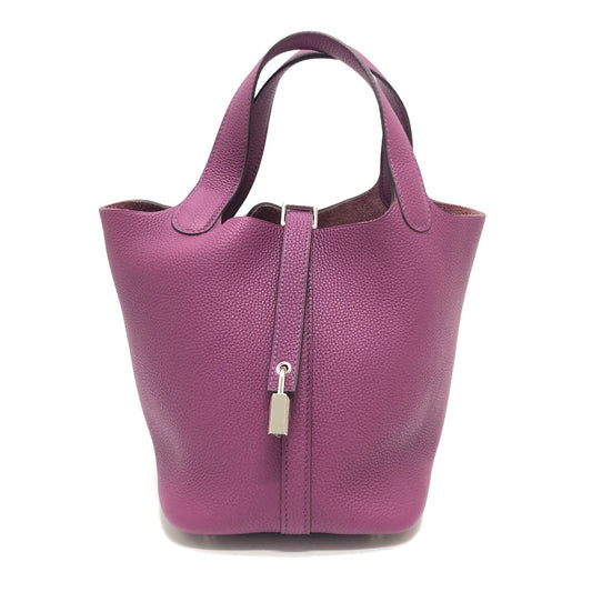 HERMES Picotin Lock PM Handbag, Picotin Bag, Togo Women's Anemone Purple