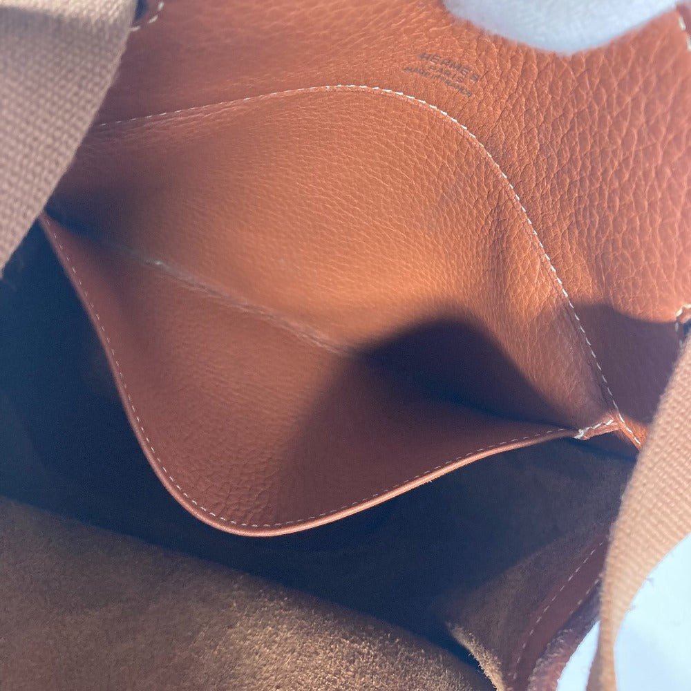 HERMES シェルパPM バックパック カバン リュックサック レザー レディース ブラウン