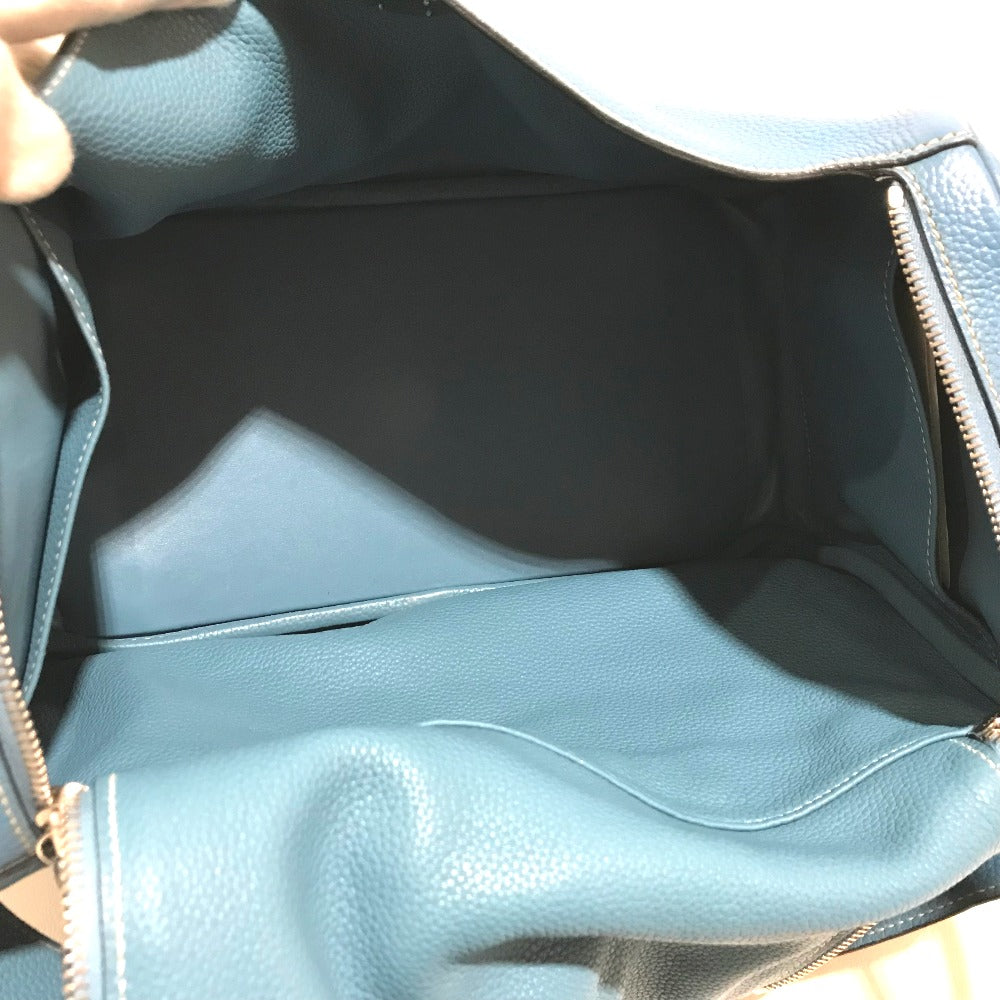 HERMES Lindy 34 Shoulder Bag/Handbag in Taurillon Clemence Leather, Women's, Blue Jean