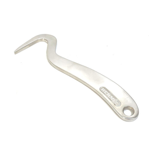 HERMES Horse Riding Sports Tack Hoof Picks, Iron Nails, Horseshoe Cleaning Tool, Logo, Metal, Unisex, Silver