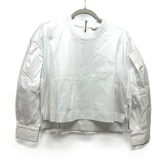 Max Mara 2411941012 Dolly Cotton Poplin Jersey Pakaian Lengan Panjang Lengan Panjang Kapas Wanita Kapas Putih