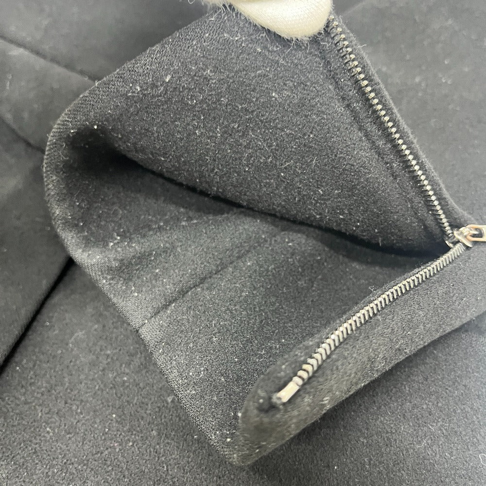 MAX MARA Women's Hooded Zip-Up Long Coat in Black Wool