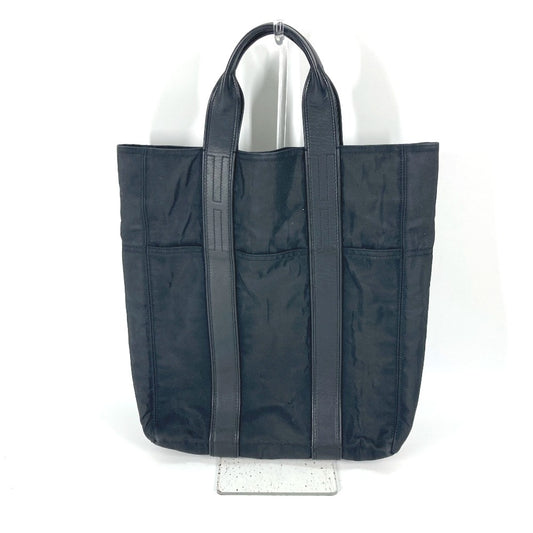 HERMES Acapulco Cabas MM Vertical Shoulder Bag, Tote Bag, Nylon, Women's, Black
