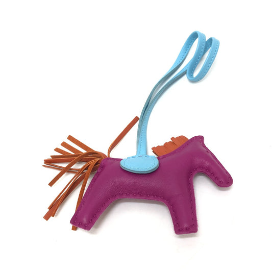 HERMES Rodeo PM Keychain, Rodeo PM Charm, Bag Charm, Anjo Milo, Women's, Rose Purple, Carnelian, Celeste Purple
