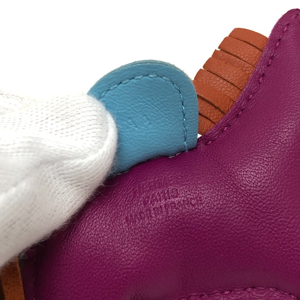 HERMES Rodeo PM Keychain, Rodeo PM Charm, Bag Charm, Anjo Milo, Women's, Rose Purple, Carnelian, Celeste Purple