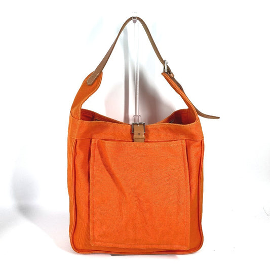 HERMES Marwari GM Shoulder Bag, Canvas, Women's, Orange
