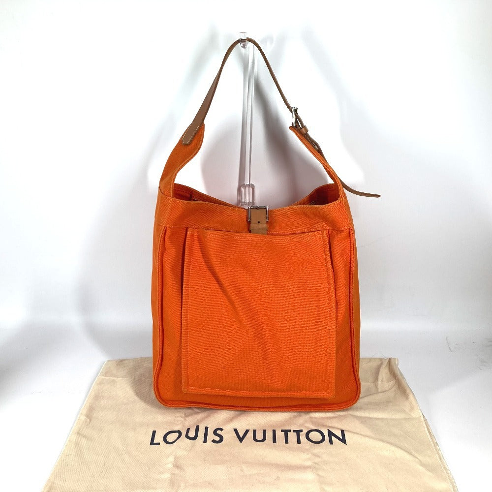 HERMES Marwari GM Shoulder Bag, Canvas, Women's, Orange