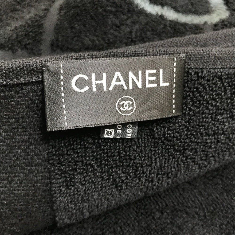 CHANEL ココマーク CC ロゴ マトラッセ キルティング 大判 バスタオル タオル 雑貨 タオル コットン レディース ブラック