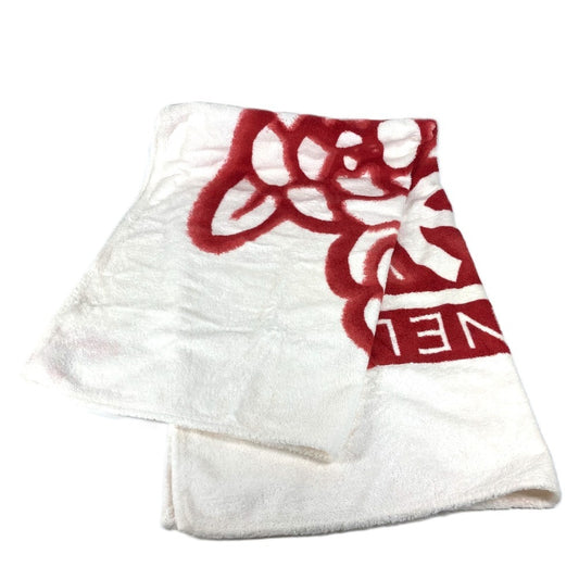 CHANEL バスタオル インテリア ひざかけ ブランケット CC ココマーク ロゴ バイカラー ビーチタオル タオル コットン ユニセックス レッド - brandshop-reference