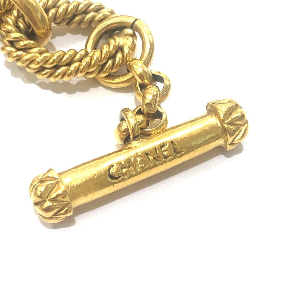 CHANEL 94A Coco Mark Sun Motif Chain Vintage Necklace GP Women's Gold