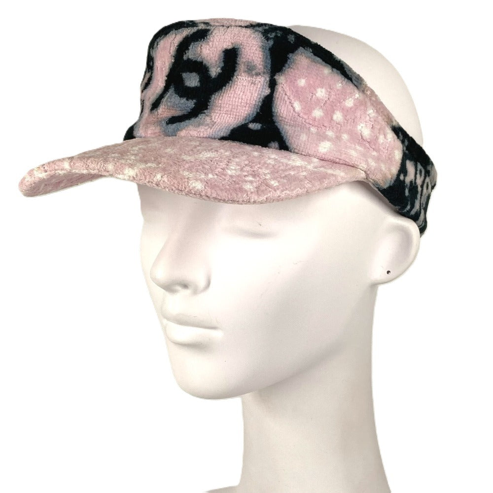 CHANEL Pile CC Coco Mark Hat, Visor, Cotton, Women's, Pink