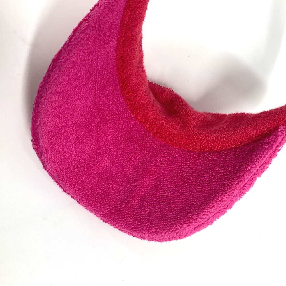CHANEL 20C Logo Pile Visor Sun Visor Cotton Hat Women's Pink