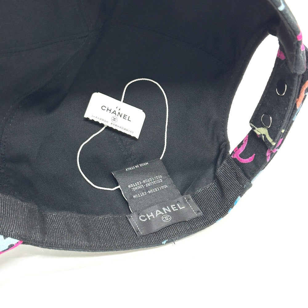 CHANEL 2024SS CC マルチ ココマーク アパレル 帽子 キャップ帽 ベースボール キャップ コットン レディース ブラック