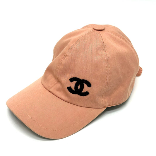 CHANEL AA9698 ココマーク スパンコール ベースボール アパレル キャップ コットン レディース ピンク
