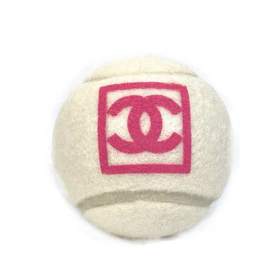 CHANEL シャネルスポーツ インテリア ココマーク CC 硬式用 ノンプレッシャーボール ボール ゴム ユニセックス ピンク×ホワイト