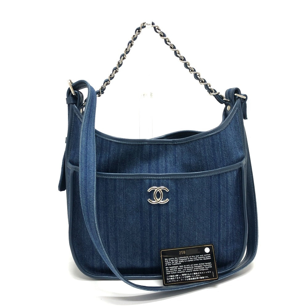 CHANEL A57641 Matelasse CC Mark 2WAY Bag Shoulder Bag Handbag Crossbody Shoulder Bag Denim blue/SilverHardware Used
