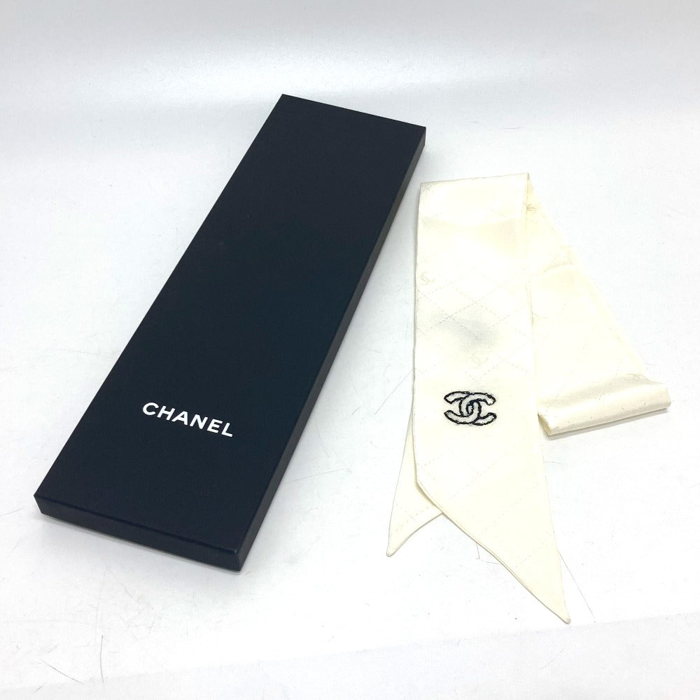 CHANEL ココマーク マトラッセ アパレル バンドースカーフ スカーフ シルク レディース ホワイト - brandshop-reference