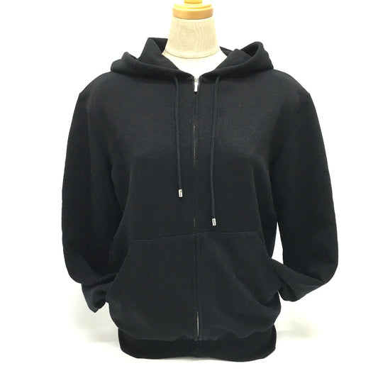 CHANEL P63299 Graffiti CC Logo 20P Sweatshirt, Long Sleeve Zip-Up Hoodie, Cotton, Women's, Black
