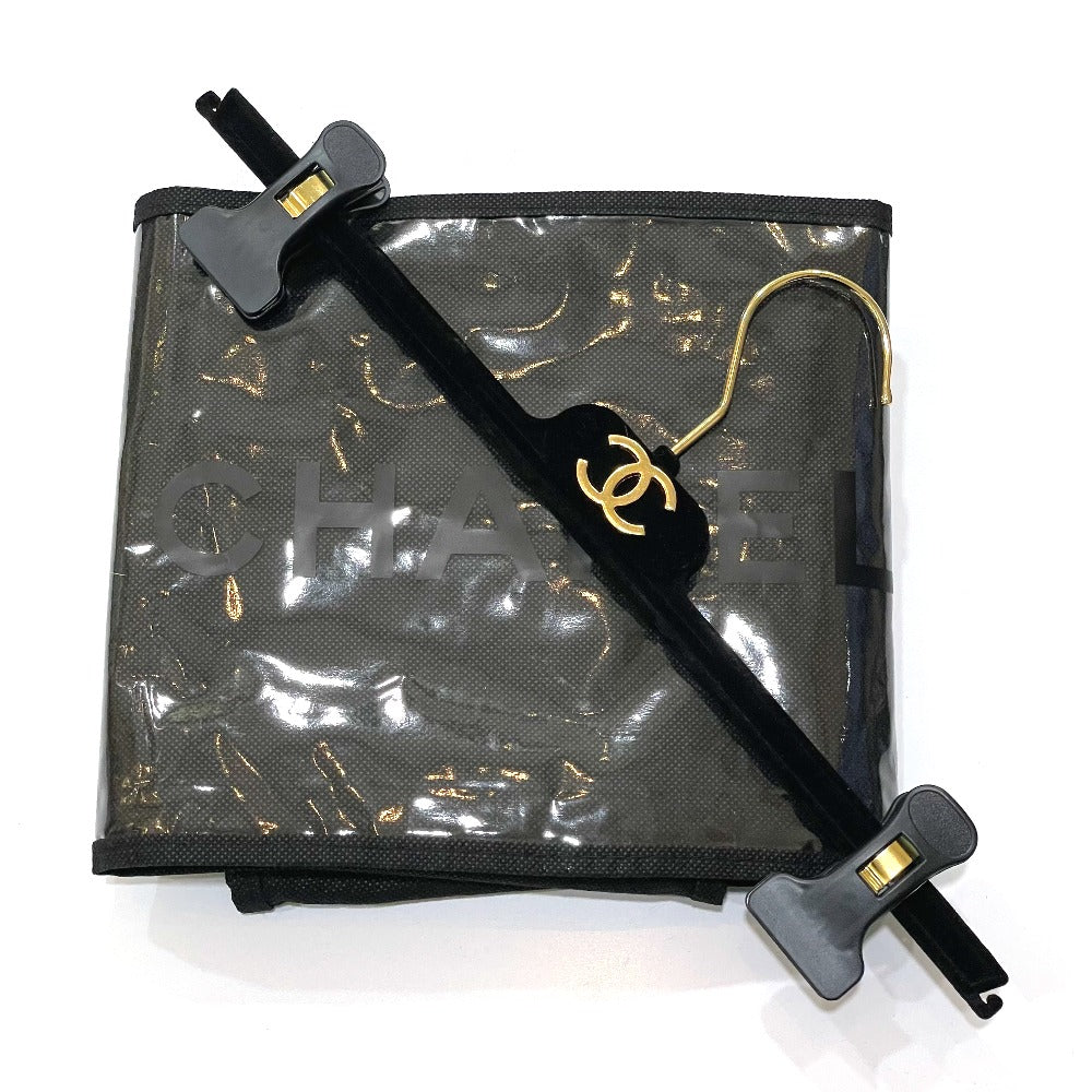 CHANEL P70539 チェック ツイード チェーン 21SS スカート シルク レディース ブラック×ベージュ