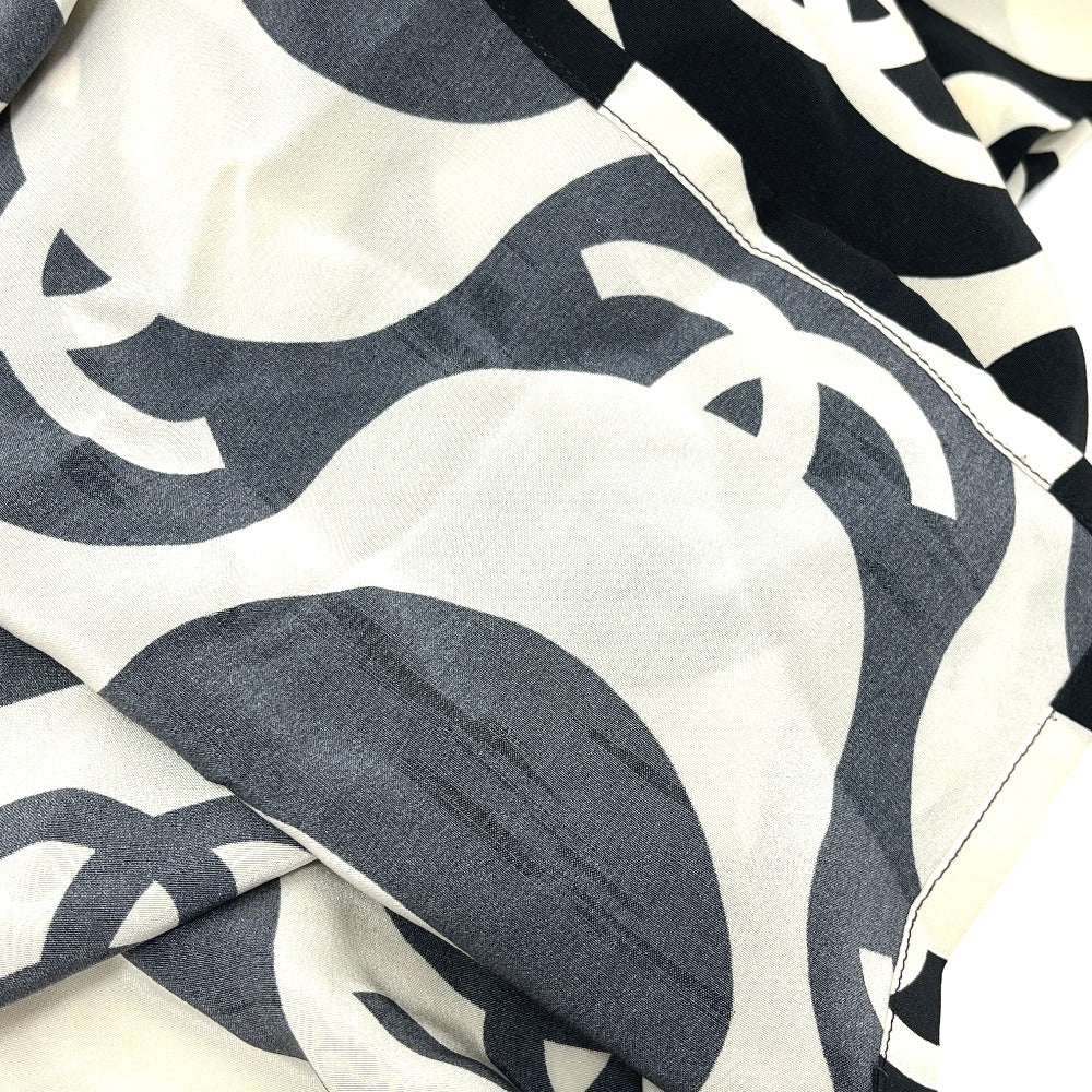CHANEL P70211 21P CC Mark Wave apparel short sleeves Short sleeve T-shirt silk Black/White Used