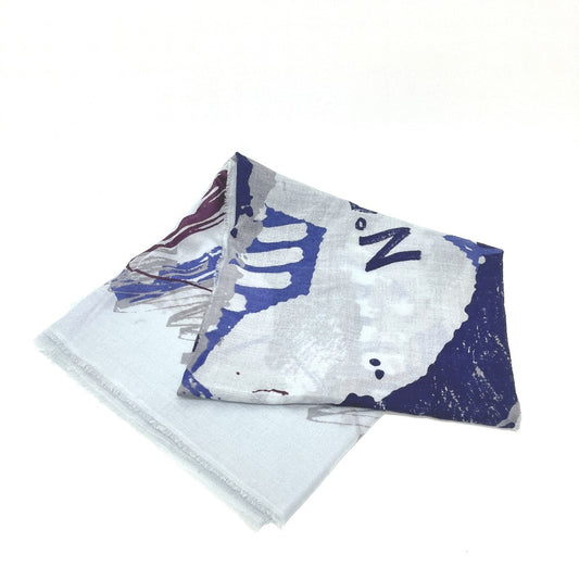 CHANEL No5 パフューム アパレル 大判ストール マフラー スカーフ ショール カシミヤ レディース ブルー