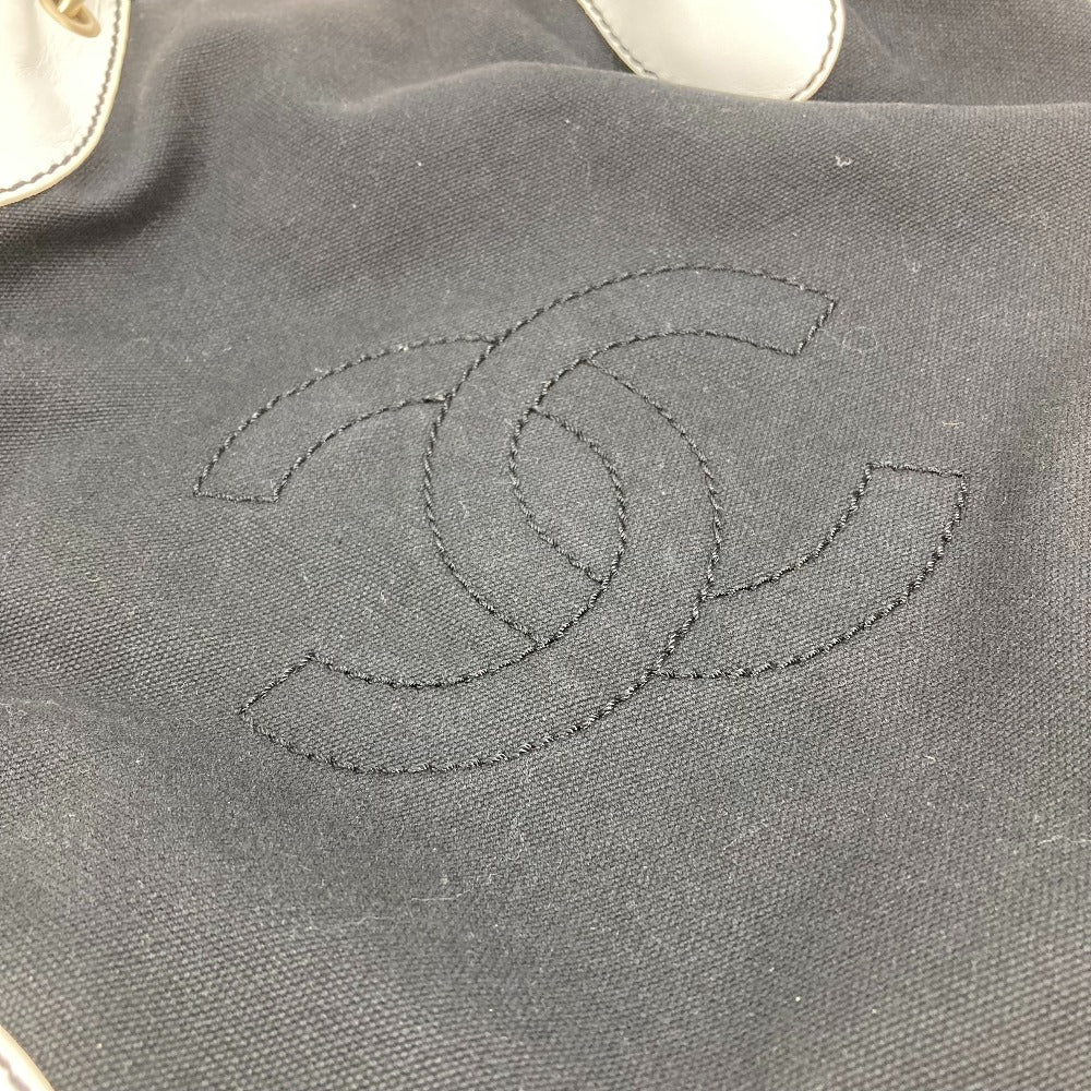 CHANEL バイカラー デカココ チェーン カバン 肩掛け トートバッグ ショルダーバッグ キャンバス レディース - brandshop-reference