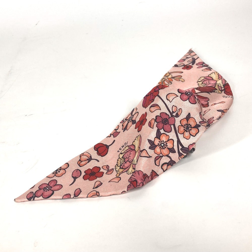 FENDI Ribbon Hair Clip, Silk Barrette, Pink, Women's