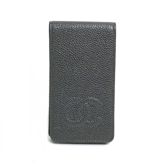 CHANEL CC Coco Mark iPhone 4/4S Compatible iPhone Case, Caviar Skin, Women's, Gray