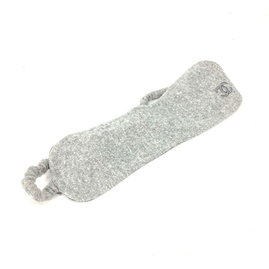 CHANEL CC Coco Mark Eye Mask, Travel/Sleep Aid, Silk, Women's, Gray