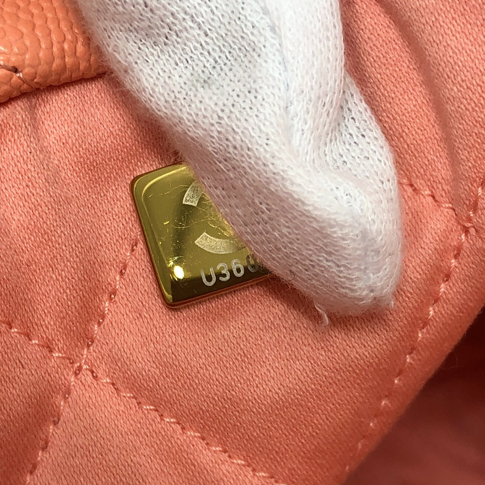 CHANEL AS3260 Matelasse Chanel 22 Small Handbag, Chain Shoulder Bag, Caviar Skin, Coral Pink