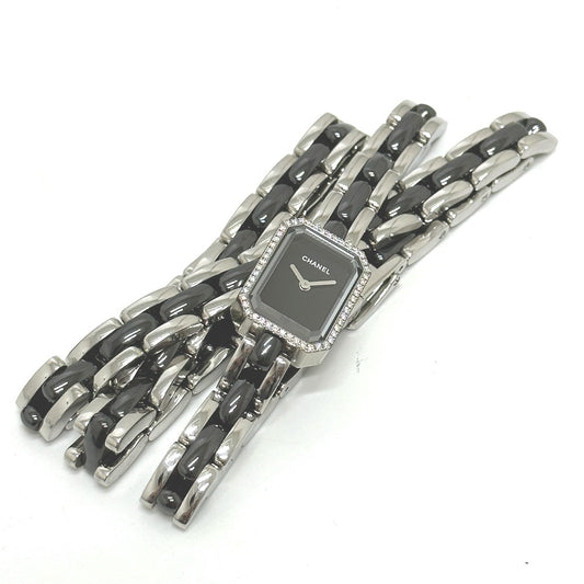 CHANEL H3058 ウォッチ プルミエール トリプルブレスレット ベゼルダイヤ 腕時計 SS レディース ブラック - brandshop-reference