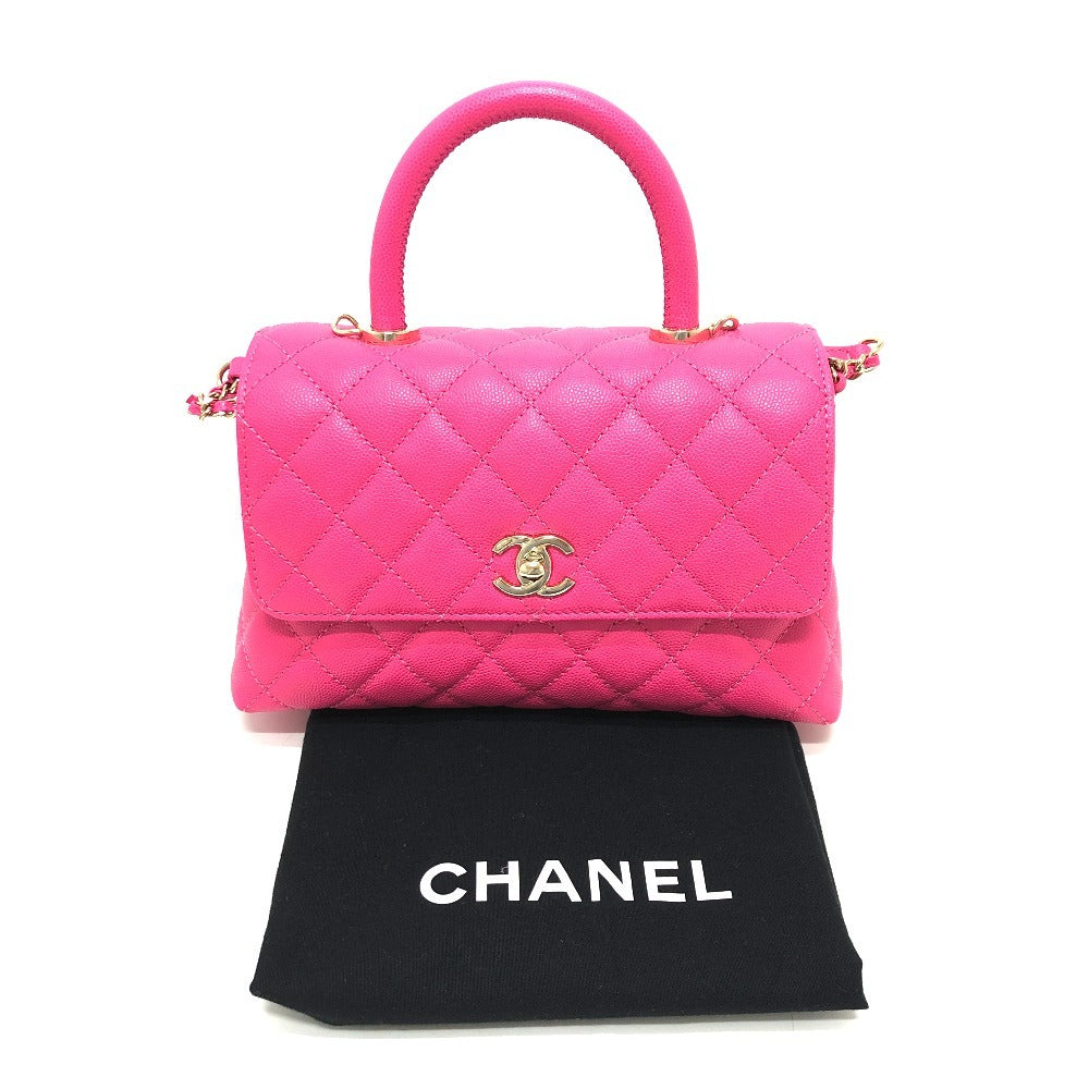 CHANEL A92990 Coco Handle XS, Coco Handle XS, Coco Handle 24, 2-Way Shoulder Bag, Crossbody Bag, Handbag, Women's, Pink Caviar Skin