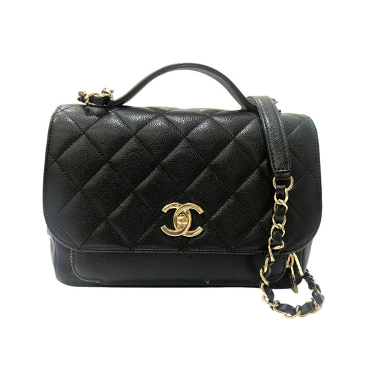 CHANEL A93749 Business Affinity 2-Way Bag Shoulder Bag Caviar Leather Women's Black