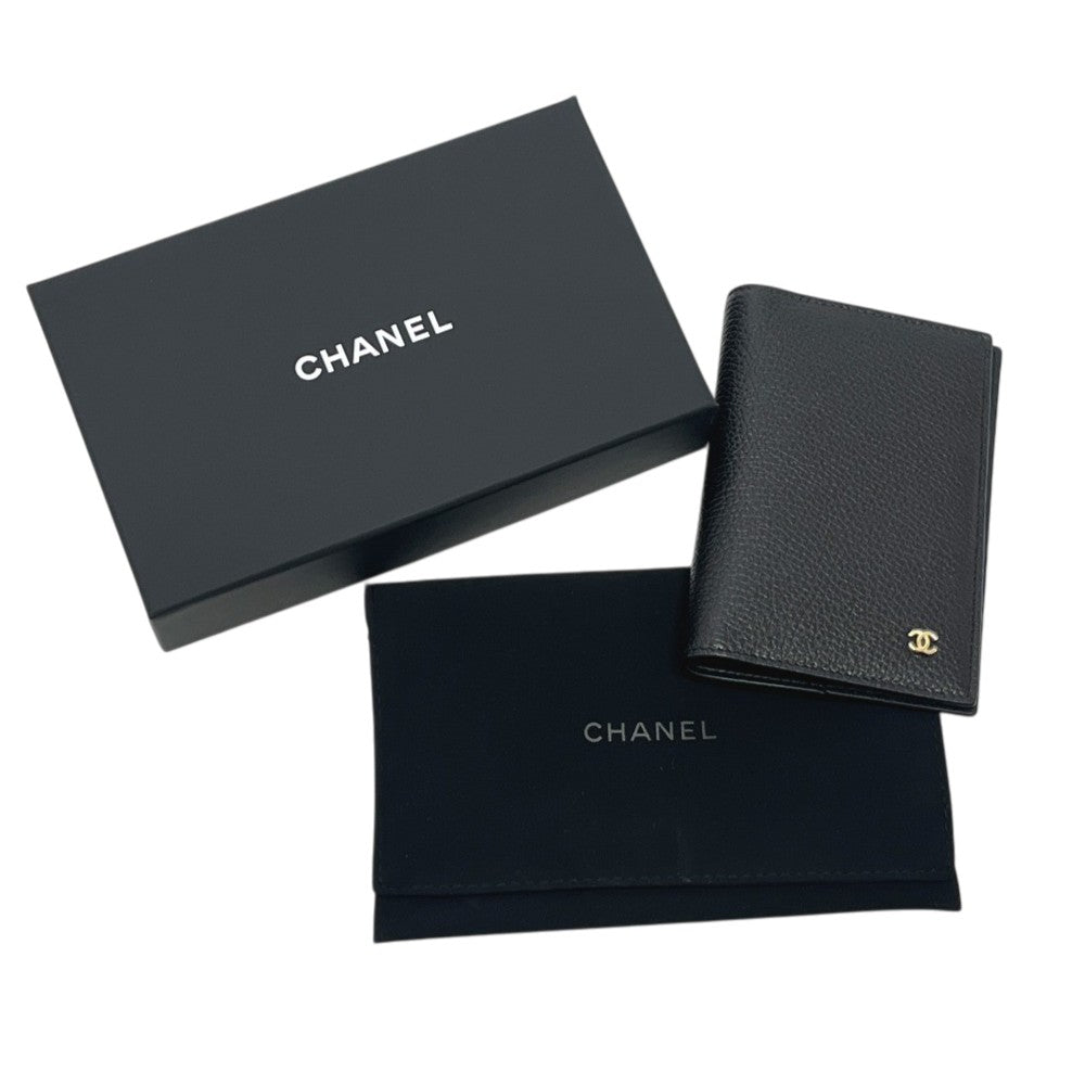 CHANEL AP5262 Coco Mark Classic Small Leather Card Case Pass Case Passport Holder for Women Black