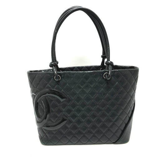 CHANEL A25169 Matelasse Cambon Line Large Bag Handbag Tote Bag Lambskin Women's Black