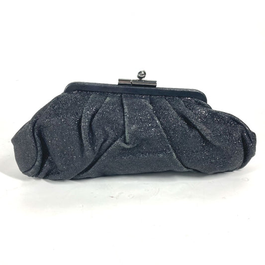 CHANEL ラインストーン がま口 ガマ口 カバン ポーチ クラッチバッグ レザー レディース ダークネイビー系 - brandshop-reference