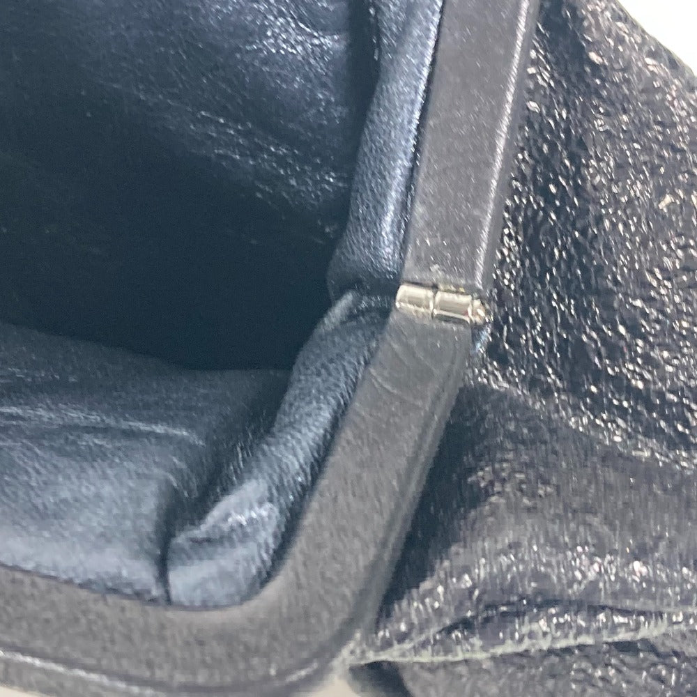 CHANEL ラインストーン がま口 ガマ口 カバン ポーチ クラッチバッグ レザー レディース ダークネイビー系 - brandshop-reference