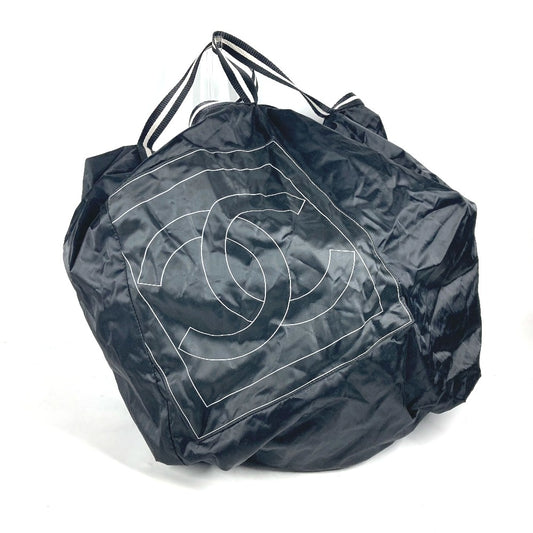 CHANEL スポーツ sports CC ココマーク ロゴ 特大 カバン ボストンバック 肩掛け ショルダーバッグ ナイロン レディース ブラック