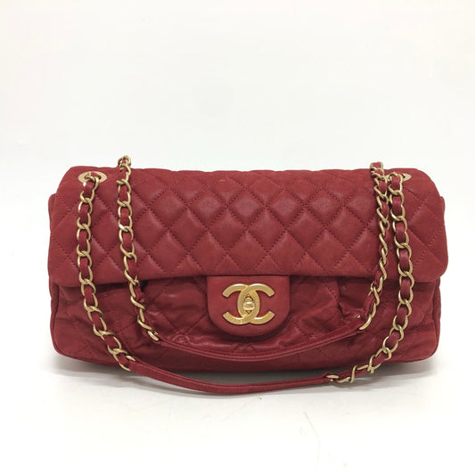 CHANEL マトラッセ 30 ココマーク Wチェーン ショルダーバッグ コーティングレザー レディース レッド - brandshop-reference