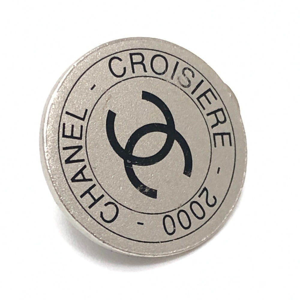 CHANEL 00C CC Mark 2000 CROISIERE Vintage accessory clip-on Earrings Metal Silver Used