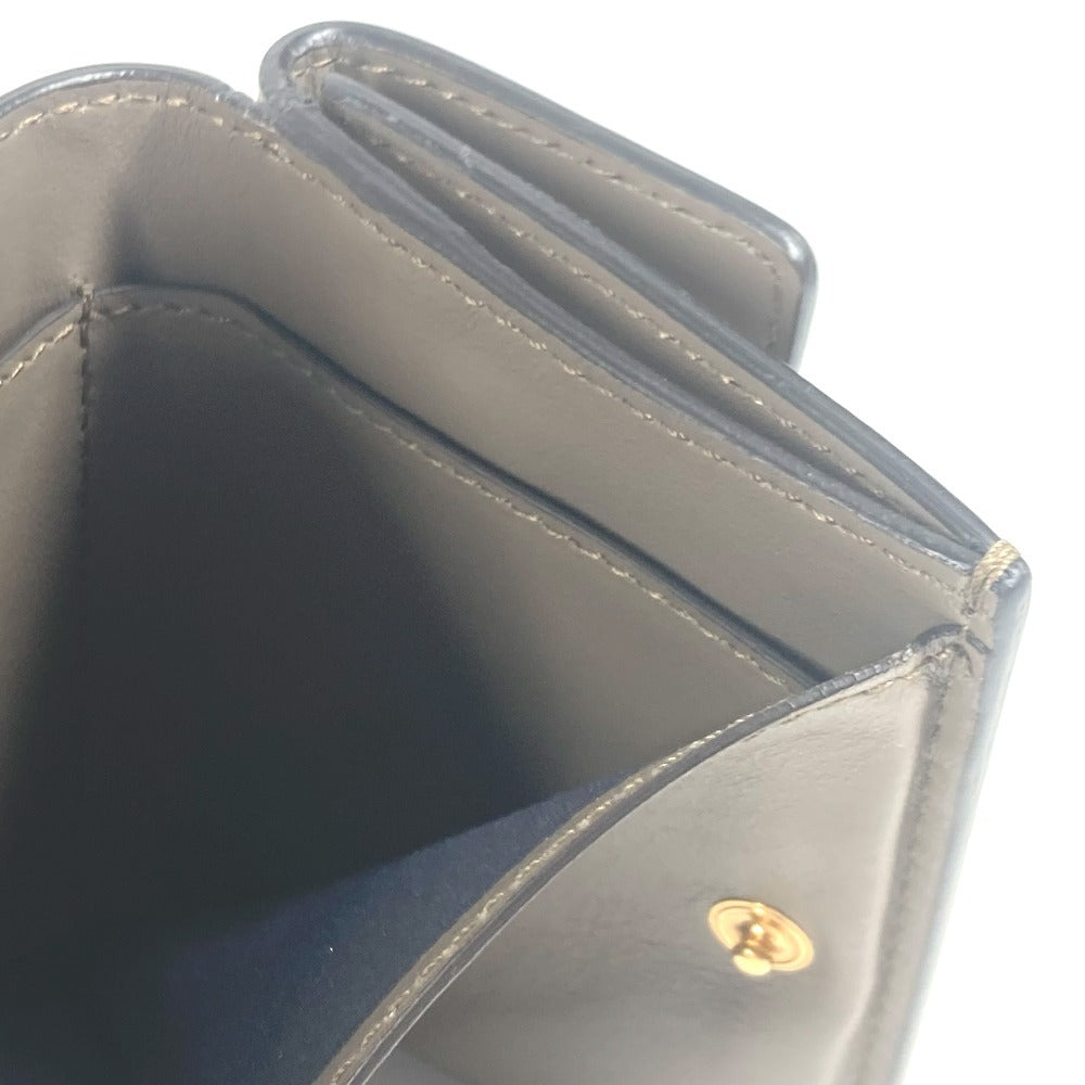 FENDI 8M0395 ロゴ コンパクトウォレット 3つ折り財布 レザー ユニセックス ブラウン系 - brandshop-reference