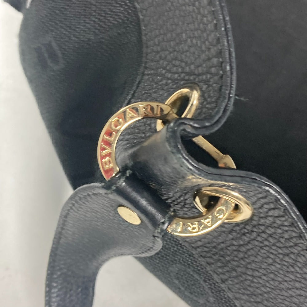 BVLGARI ブルガリブルガリ ロゴマニア カバン 肩掛け ショルダーバッグ トートバッグ キャンバス/レザー レディース ブラック - brandshop-reference
