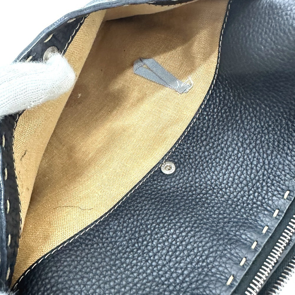 FENDI セレリア フラット カバン サコッシュ ショルダーバッグ レザー レディース ブラック - brandshop-reference